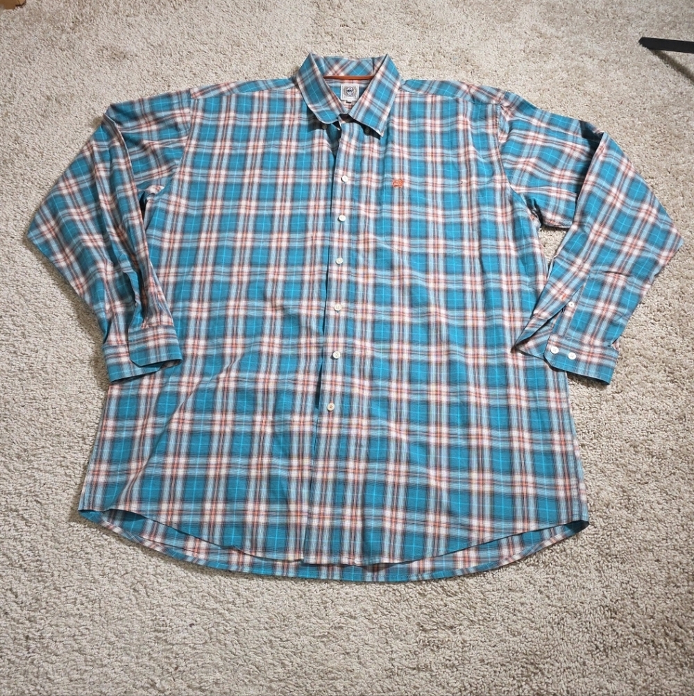 Cinch Button Down Long Sleeve Shirt Men's Size 2xl